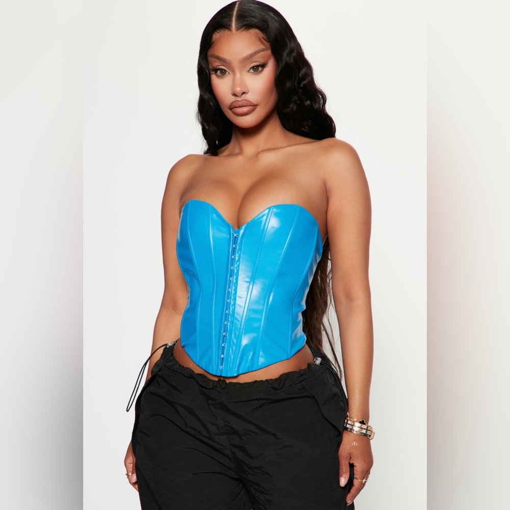 Fashion Nova Blue Crop Top